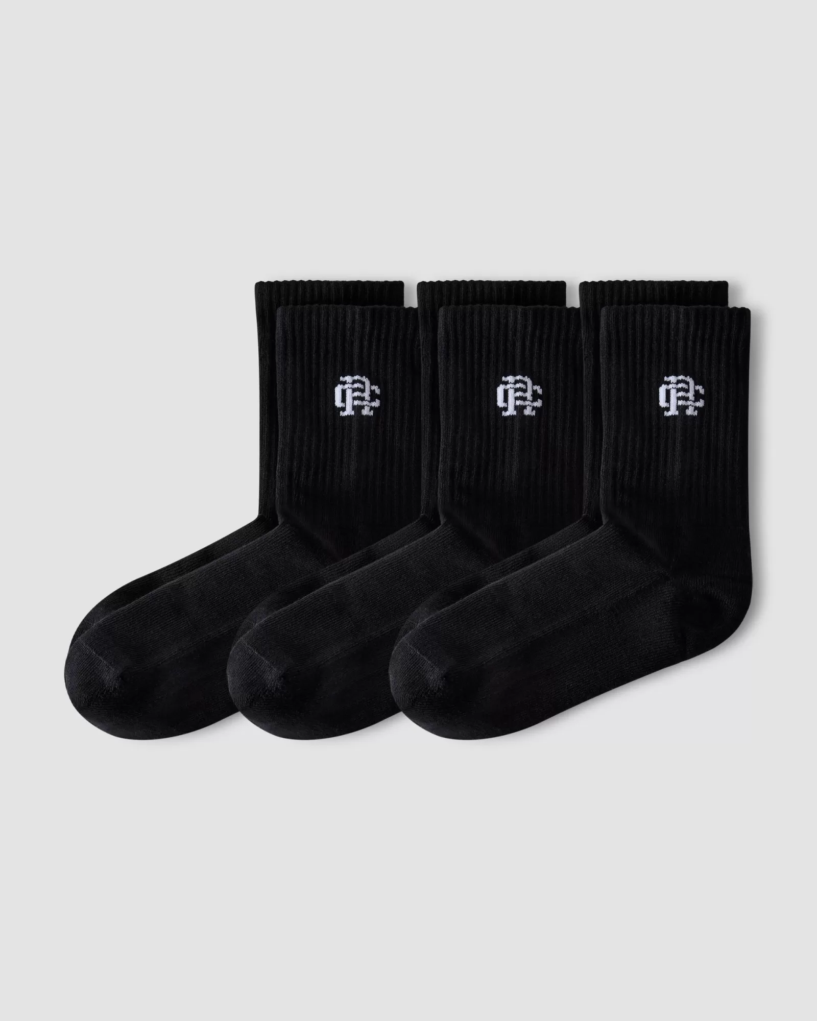 Reigning Champ 3-Pack Classic Mid Crew Sock