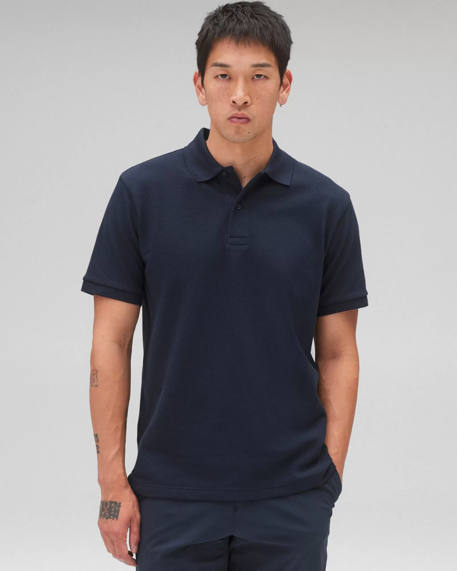 Reigning Champ Athletic Pique Academy Polo