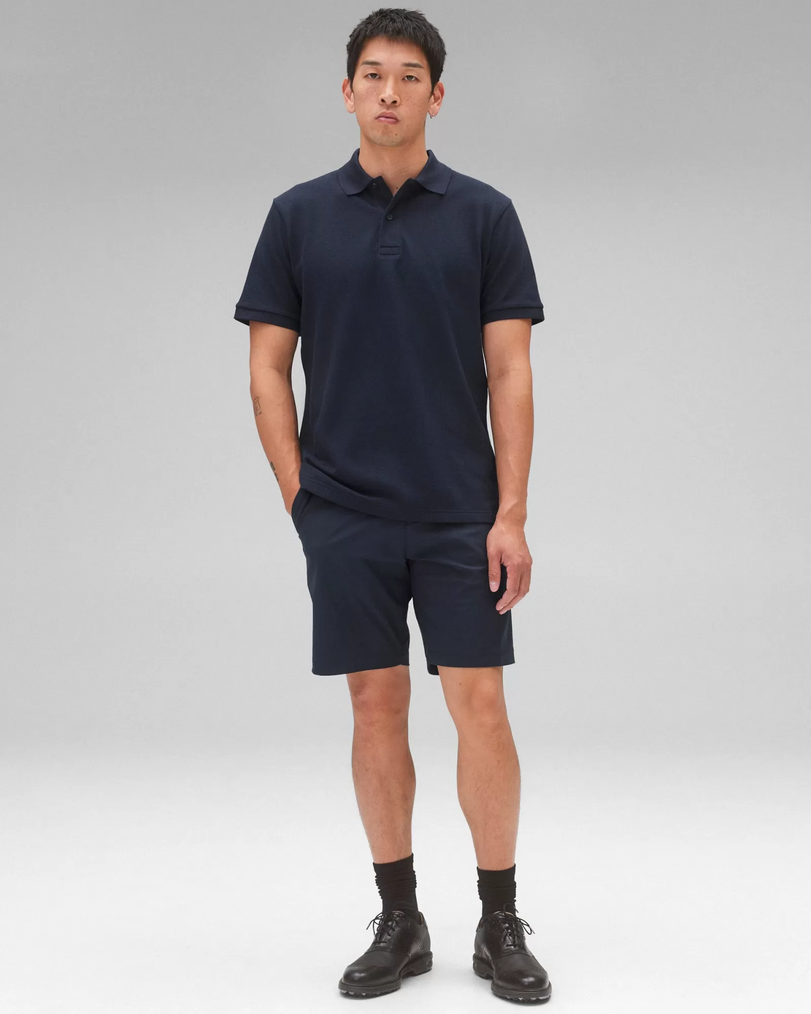 Reigning Champ Athletic Pique Academy Polo