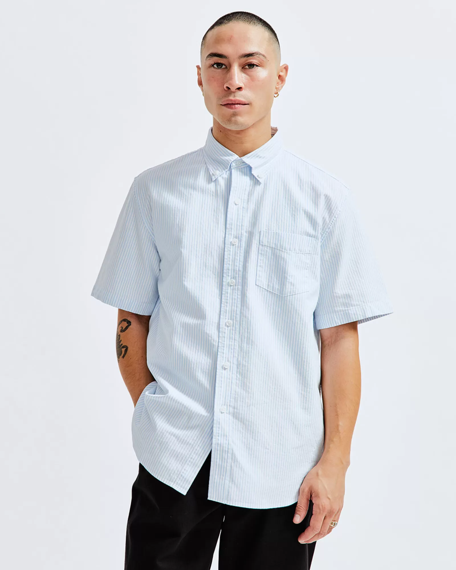 Reigning Champ Cotton Oxford Windsor SS Shirt