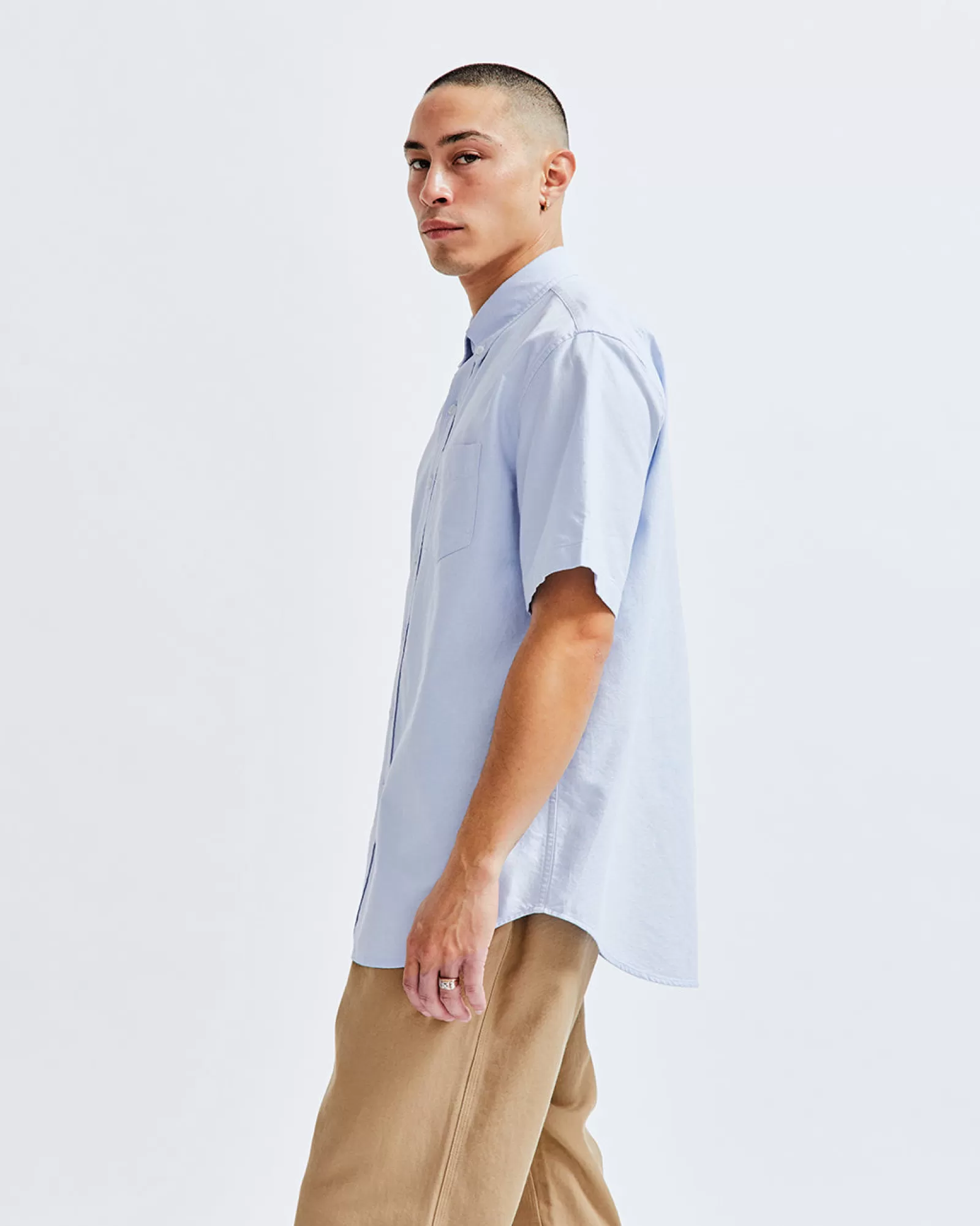 Reigning Champ Cotton Oxford Windsor SS Shirt