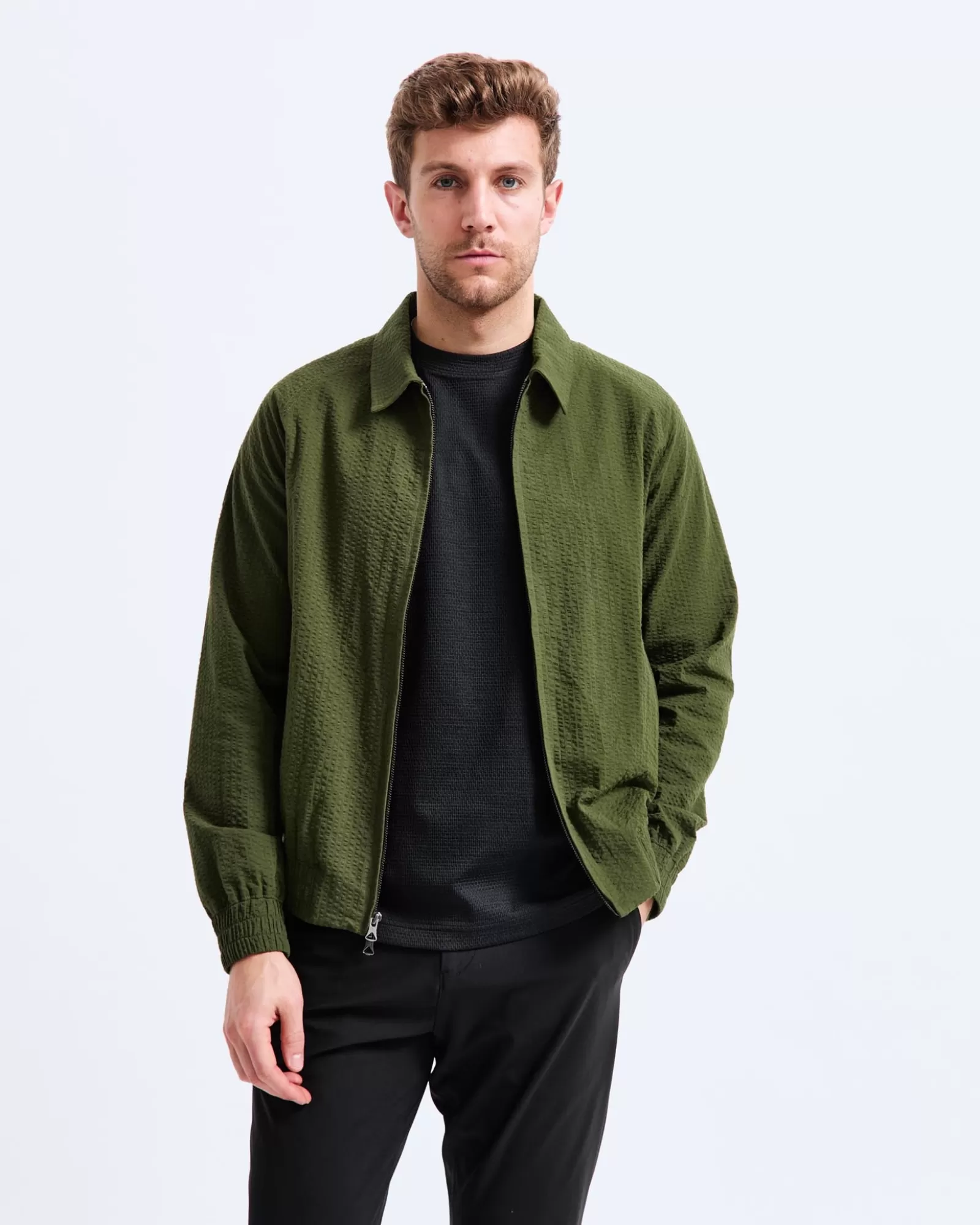 Reigning Champ Cotton Seersucker Terrace Jacket