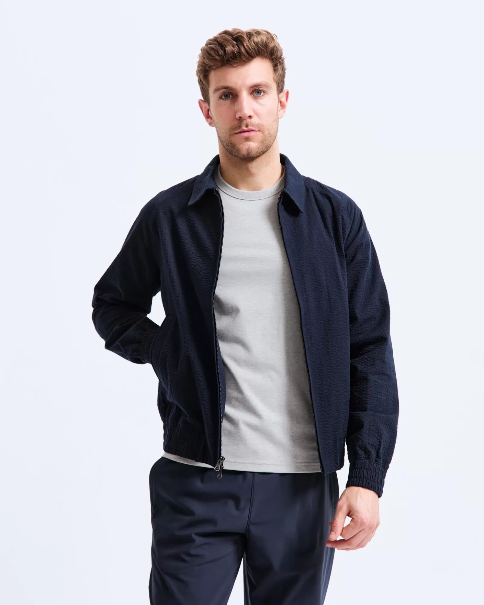 Reigning Champ Cotton Seersucker Terrace Jacket