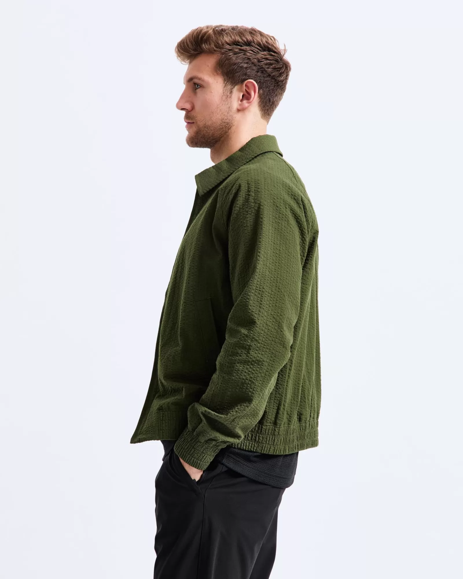 Reigning Champ Cotton Seersucker Terrace Jacket