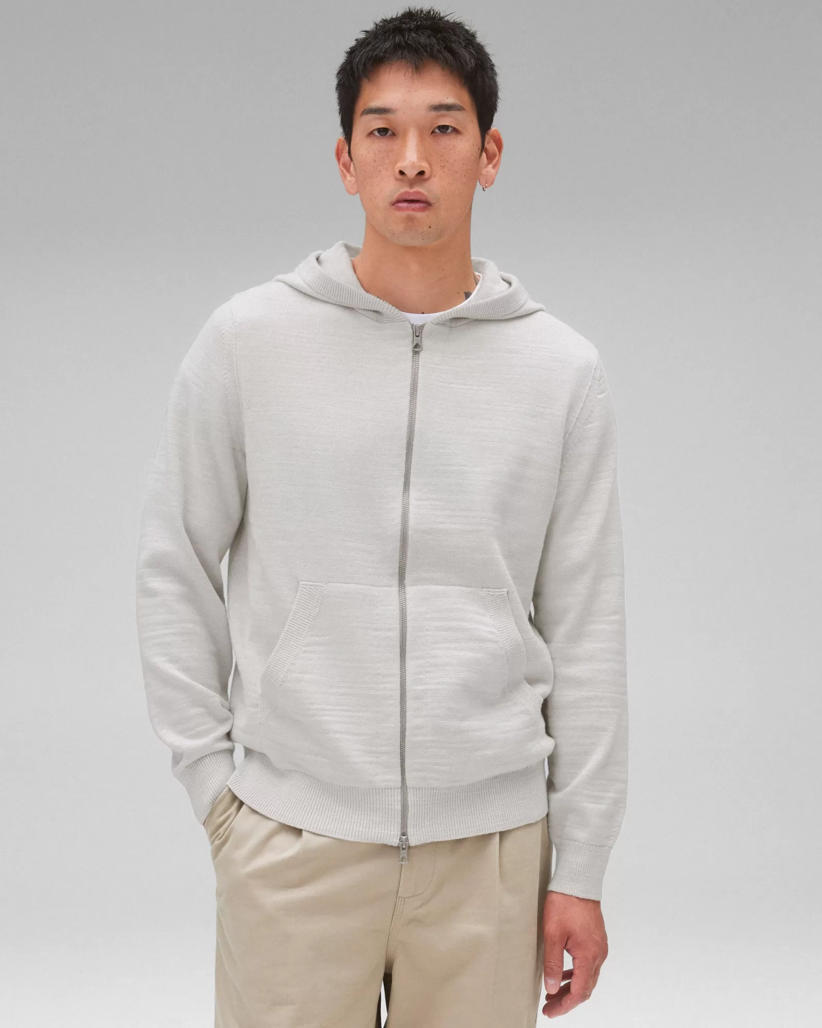 Reigning Champ Cotton Slub Laurel Full Zip Hoodie