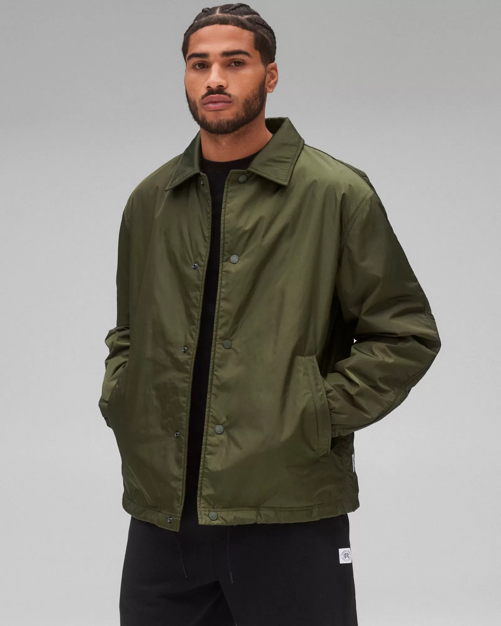 Reigning Champ Econyl Satin Nylon Coach's Jacket