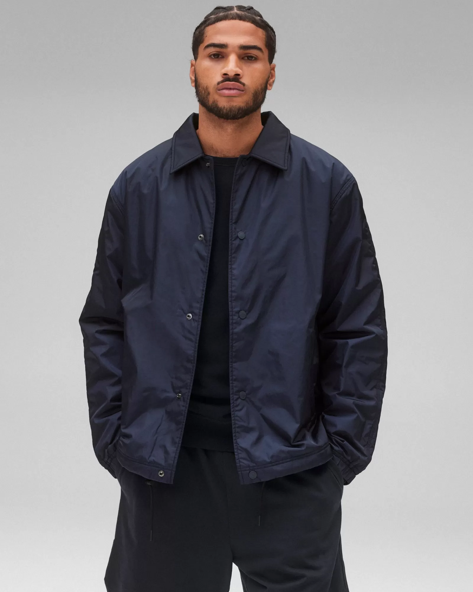 Reigning Champ Econyl Satin Nylon Coach's Jacket