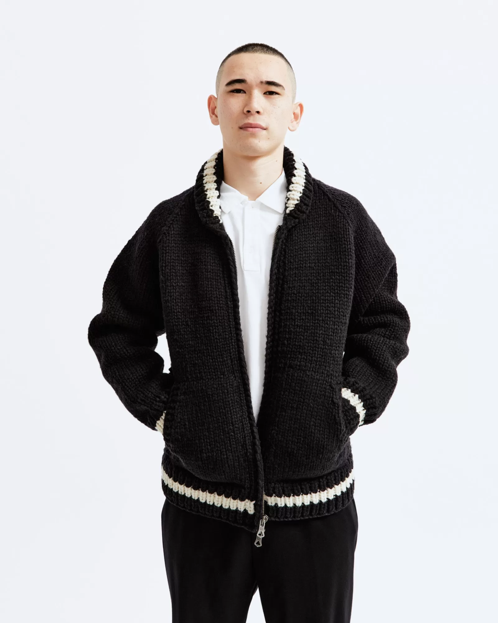 Reigning Champ Handknit Varsity Sweater