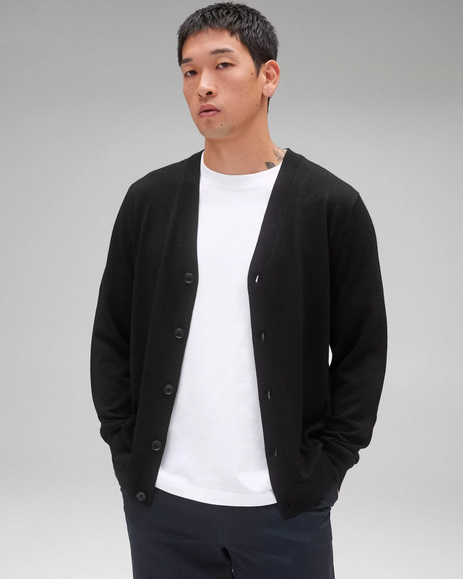 Reigning Champ Lightweight Merino Harry Cardigan