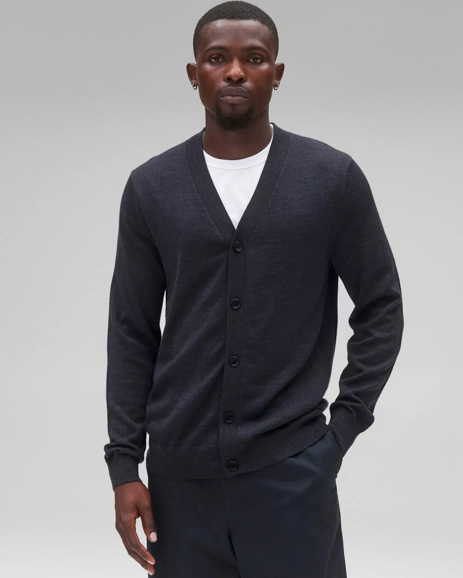 Reigning Champ Lightweight Merino Harry Cardigan