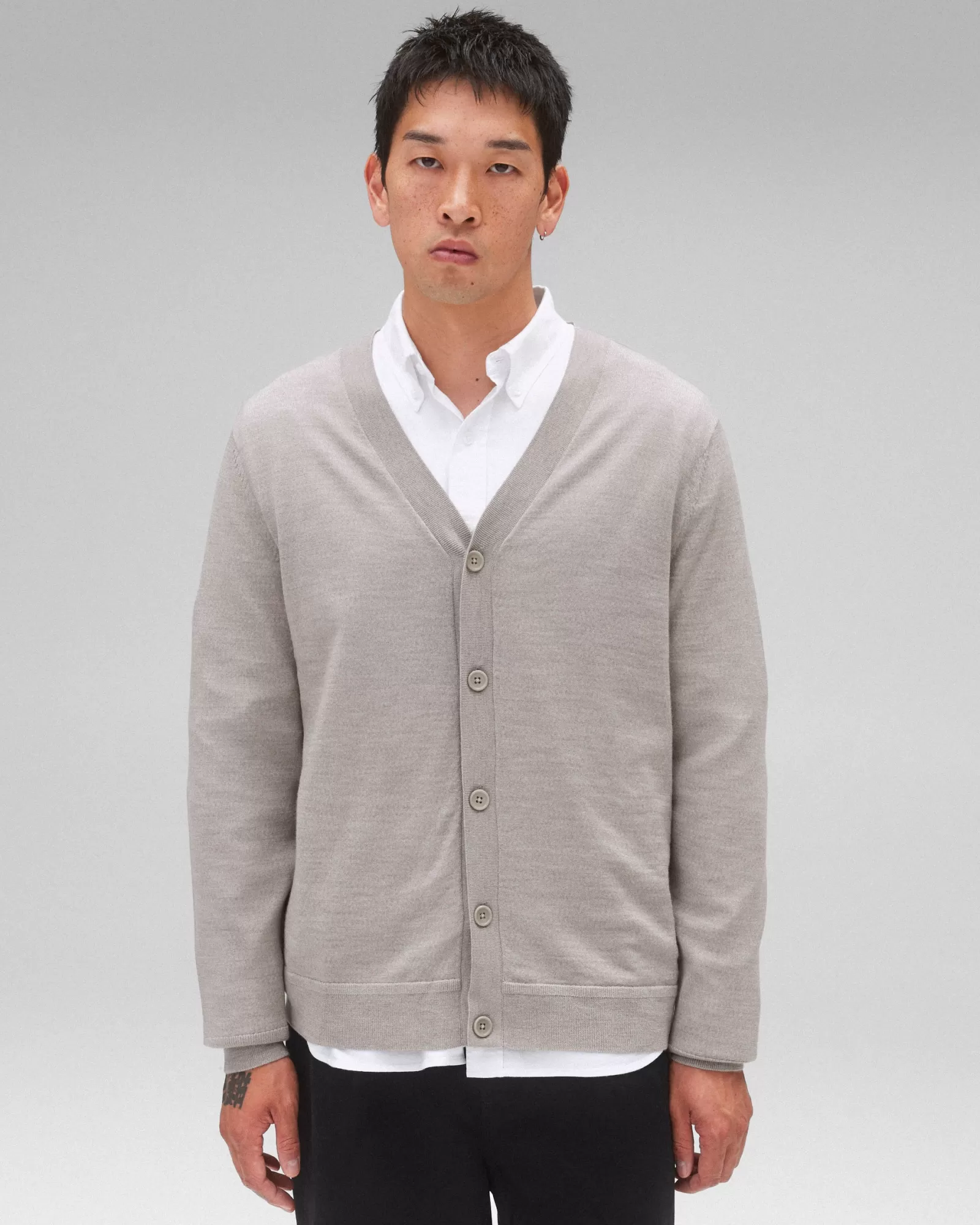 Reigning Champ Lightweight Merino Harry Cardigan