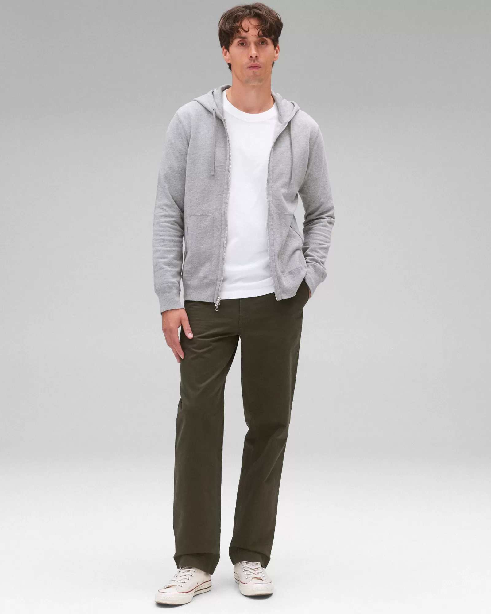 Reigning Champ Lightweight Terry Slim Zip Hoodie