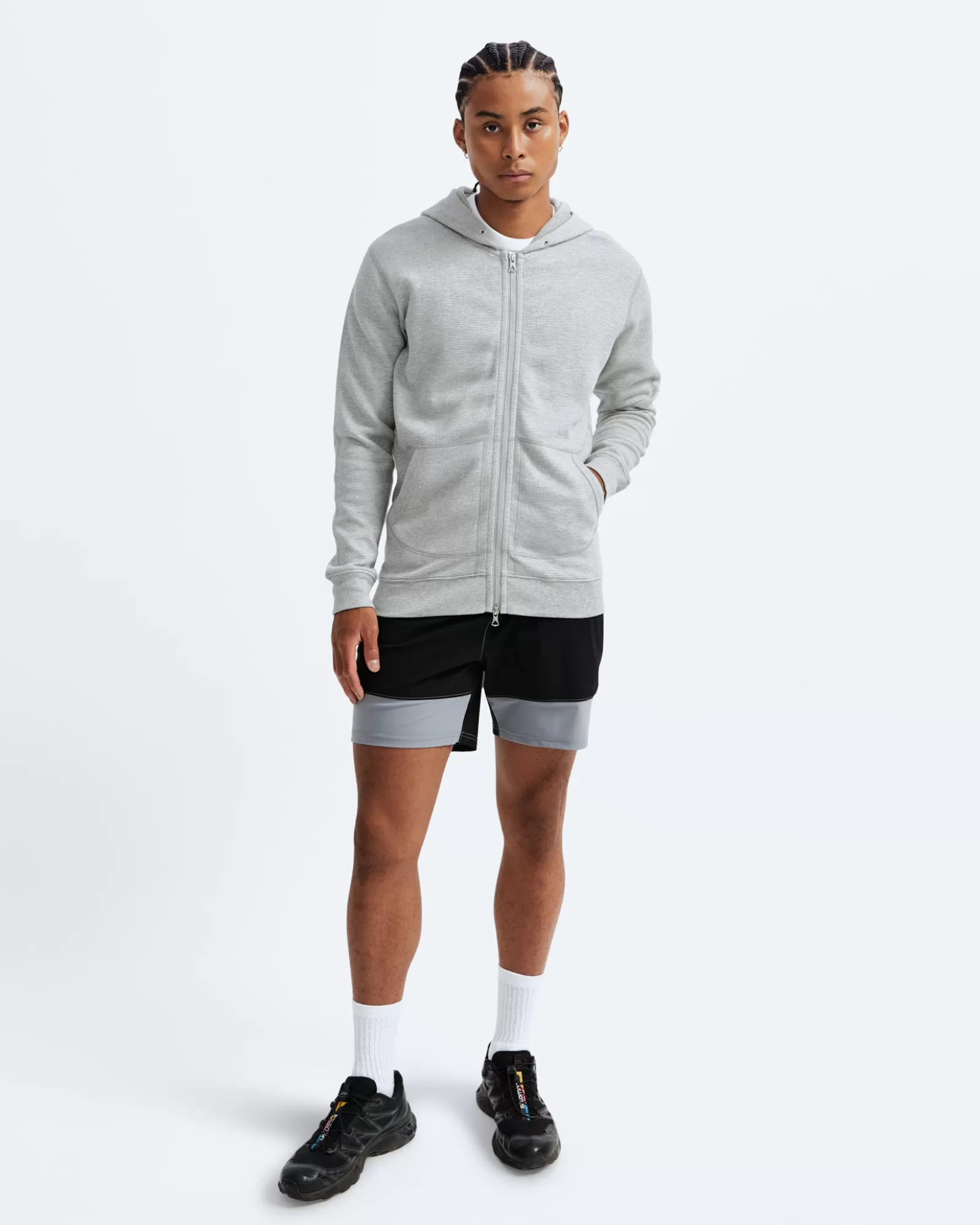 Reigning Champ Lightweight Waffle Full Zip Hoodie