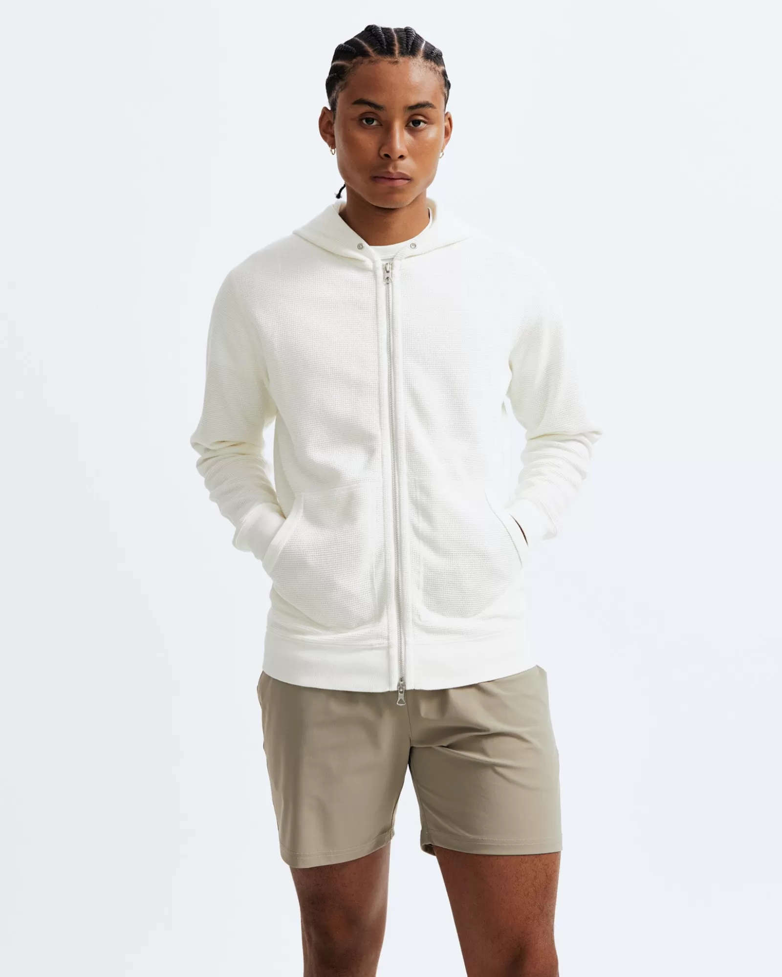 Reigning Champ Lightweight Waffle Full Zip Hoodie