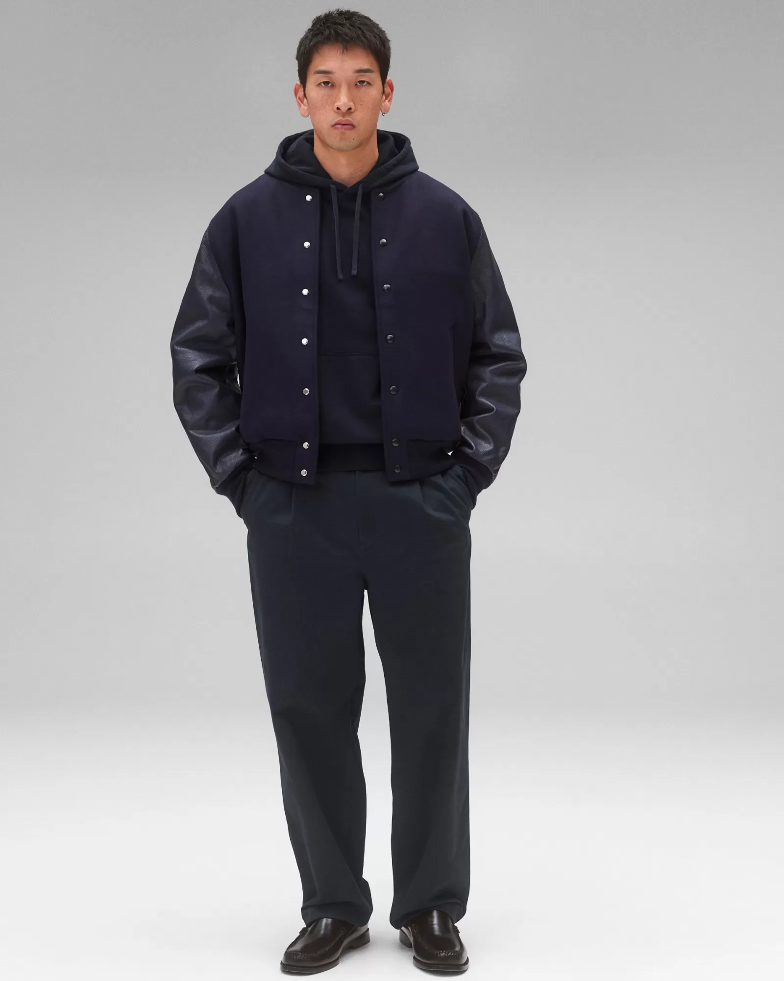 Reigning Champ Melton Wool Varsity Jacket