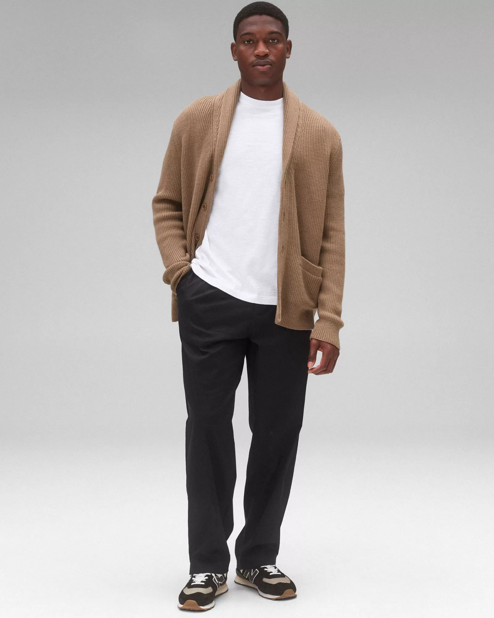 Reigning Champ Merino Rib Vinnie Shawl Cardigan