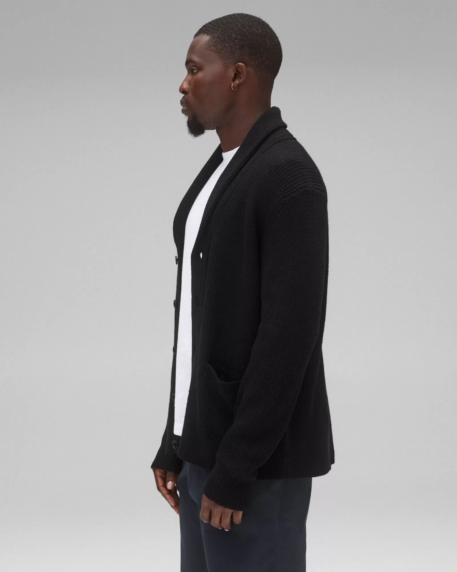 Reigning Champ Merino Rib Vinnie Shawl Cardigan