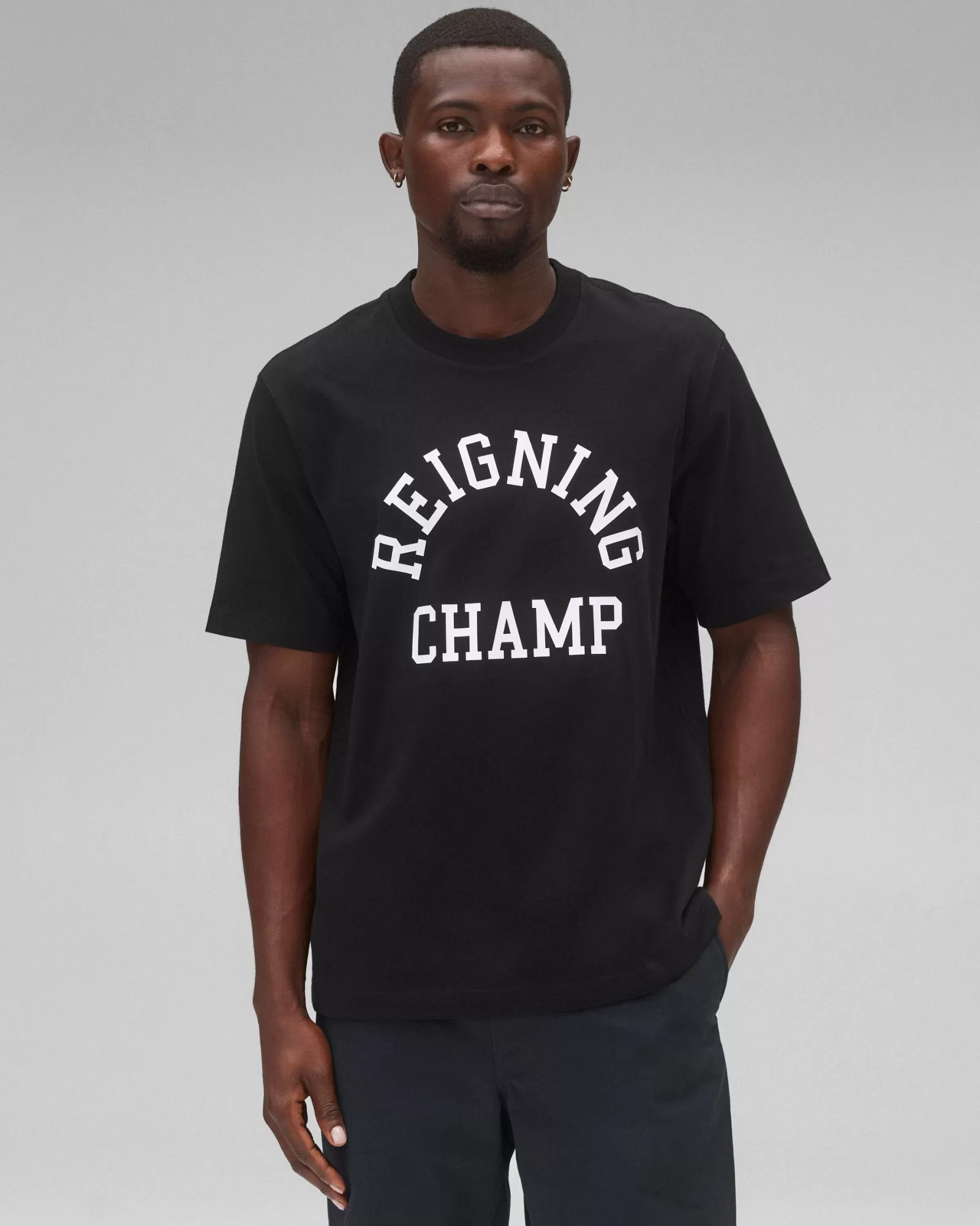 Reigning Champ Midweight Jersey Arch Logo T-Shirt