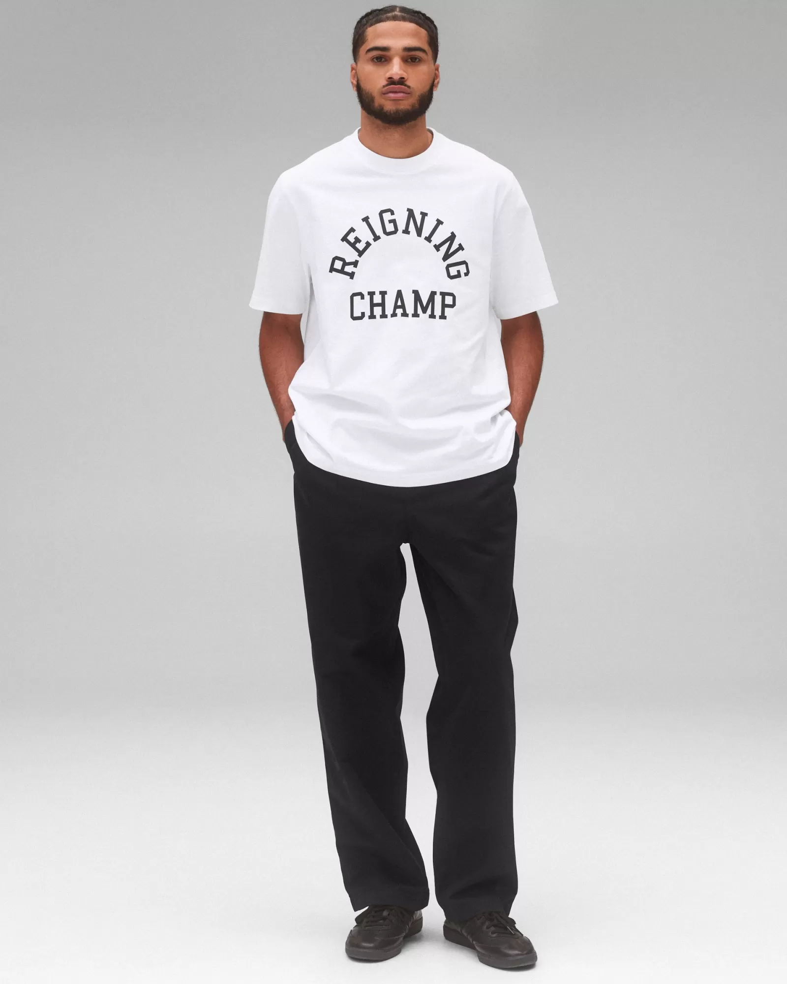 Reigning Champ Midweight Jersey Arch Logo T-Shirt