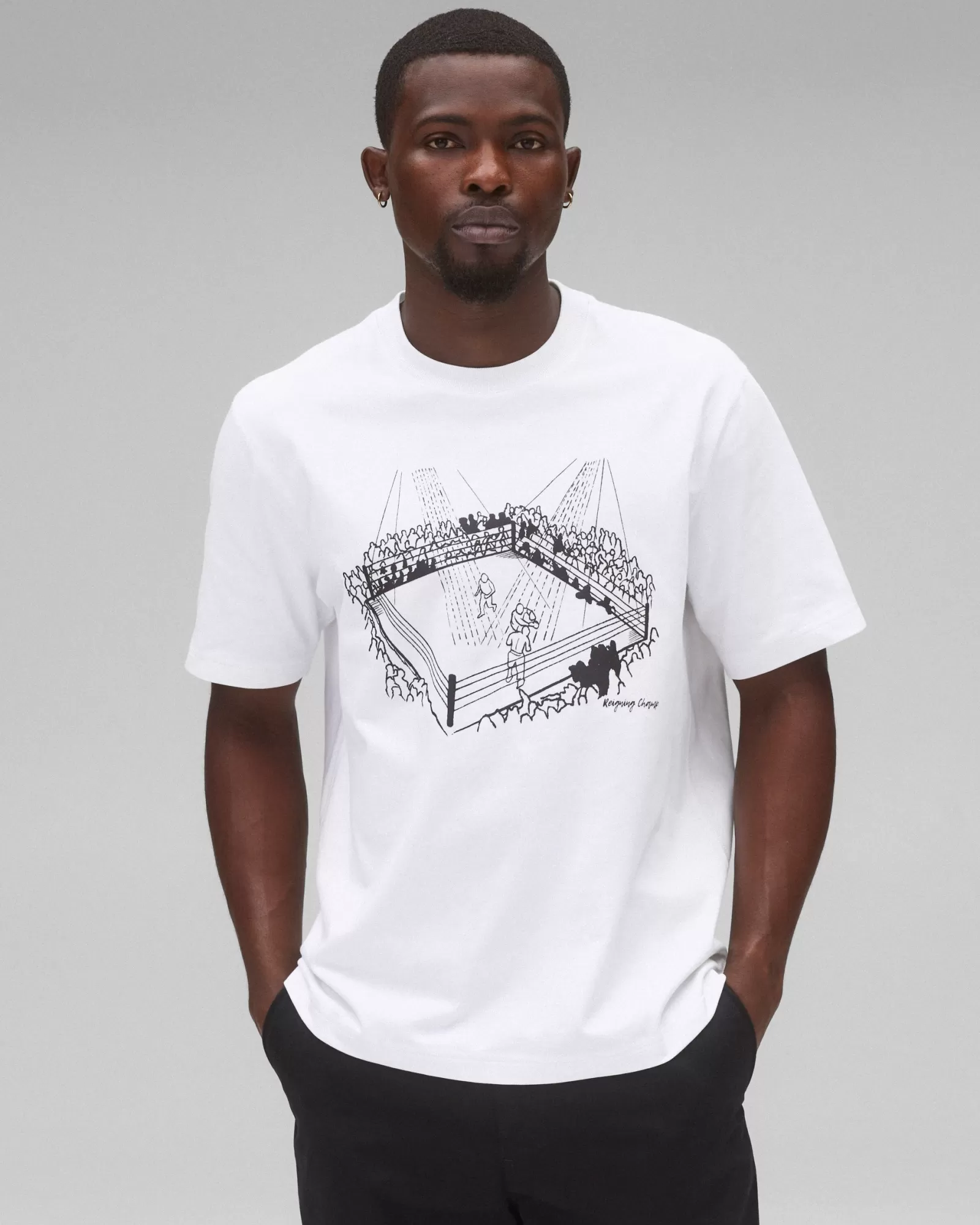 Reigning Champ Midweight Jersey Lines T-Shirt