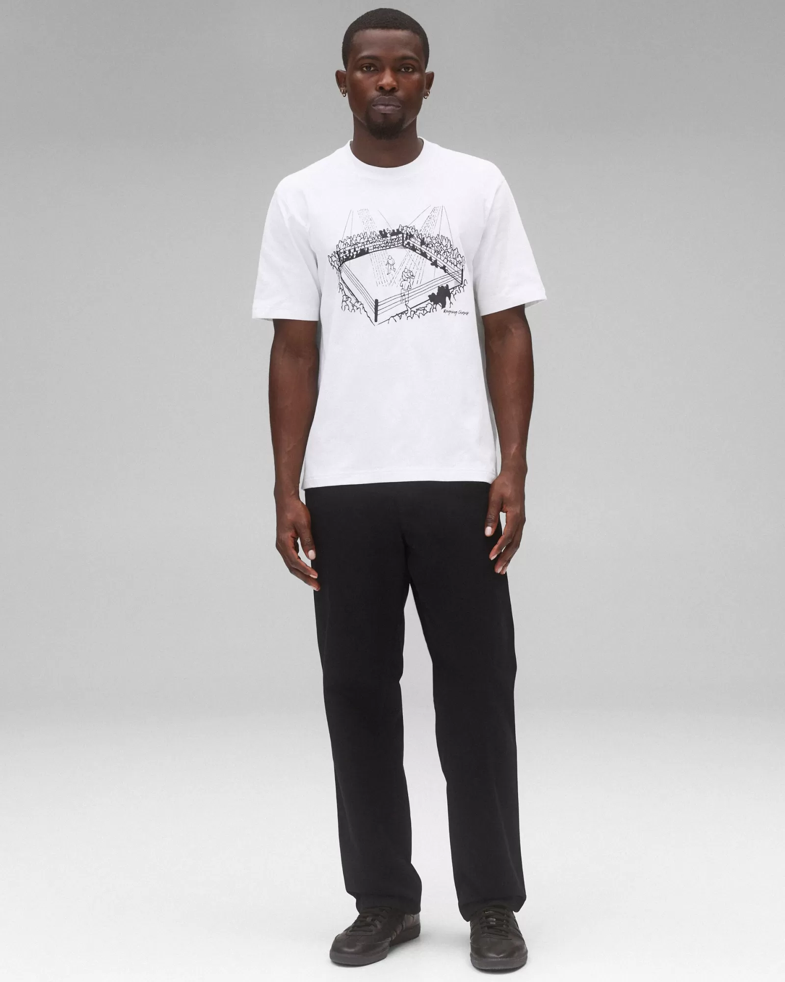 Reigning Champ Midweight Jersey Lines T-Shirt