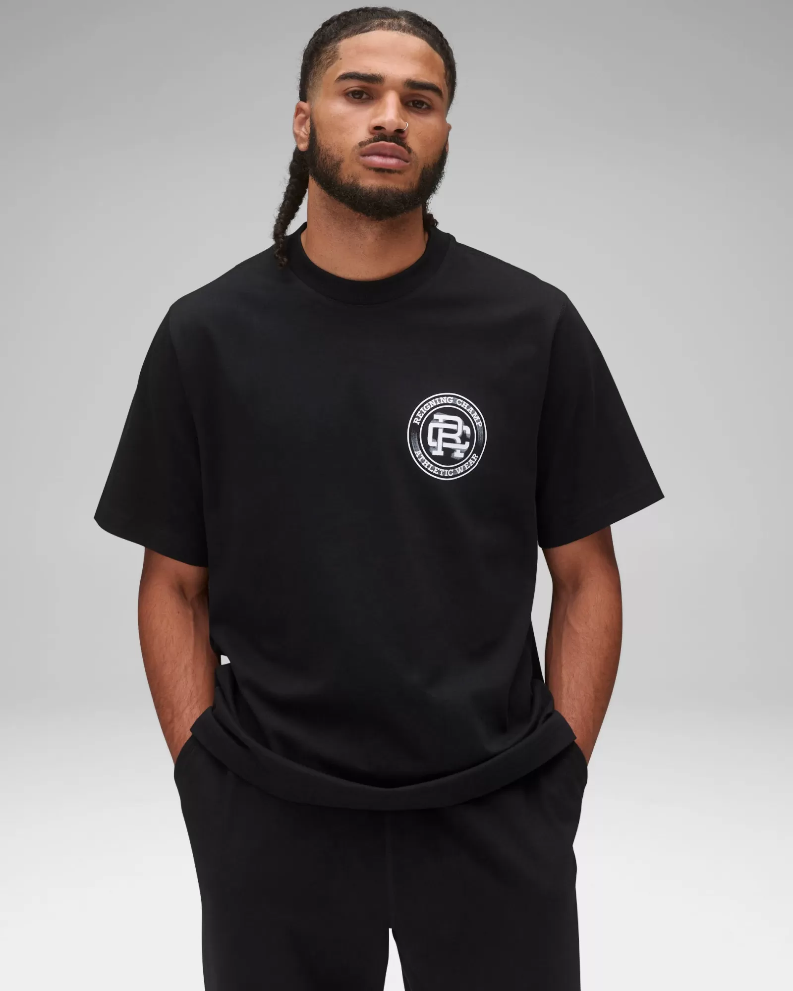 Reigning Champ Midweight Jersey Motion Logo T-Shirt