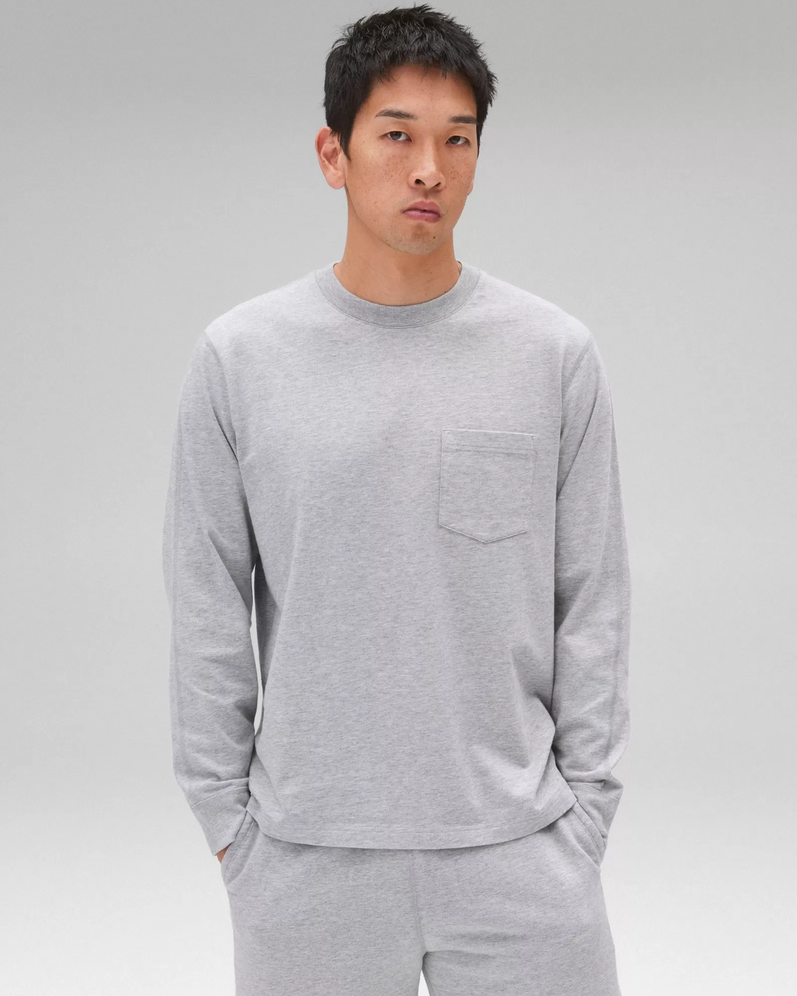 Reigning Champ Midweight Jersey Standard Pocket Long Sleeve