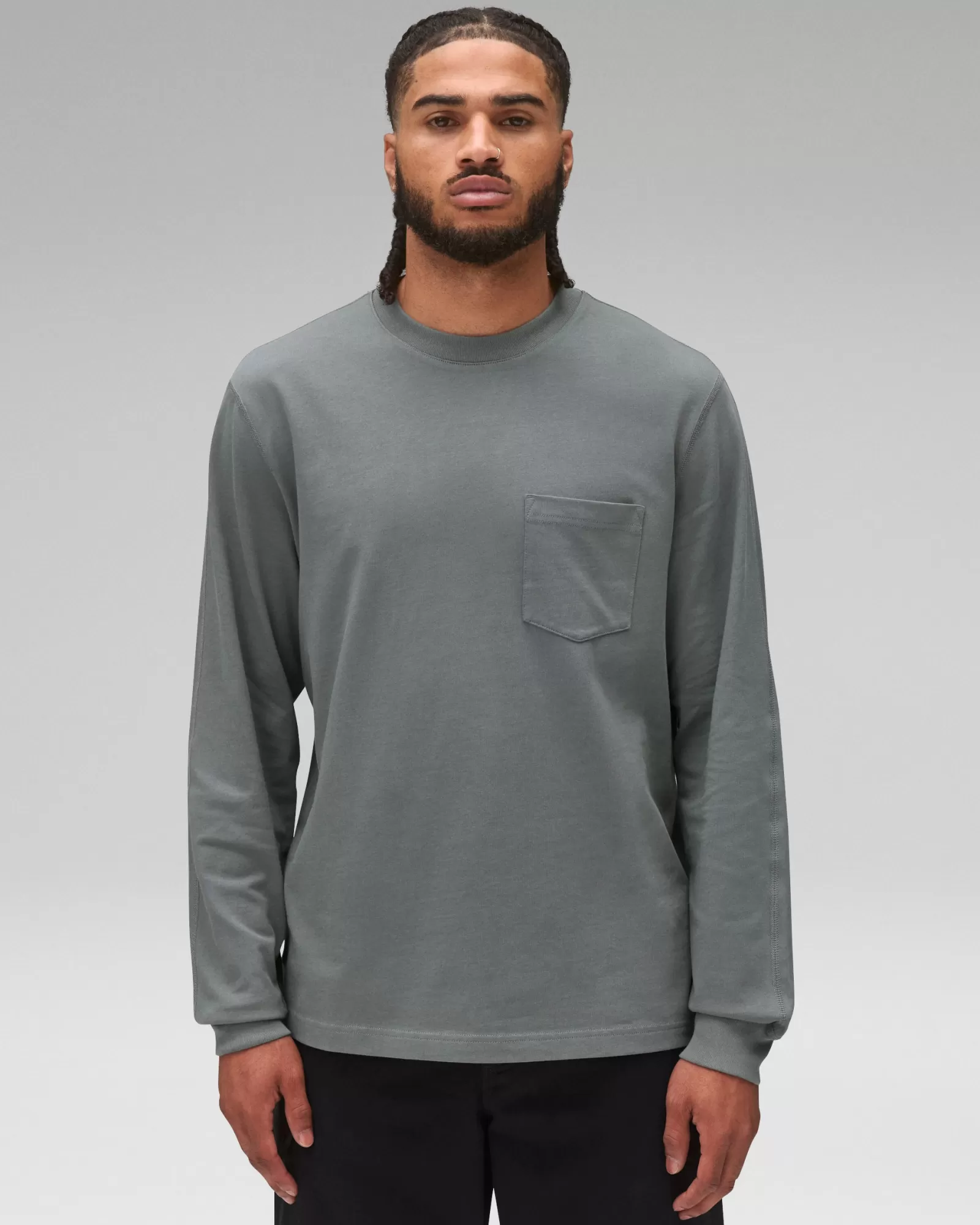 Reigning Champ Midweight Jersey Standard Pocket Long Sleeve