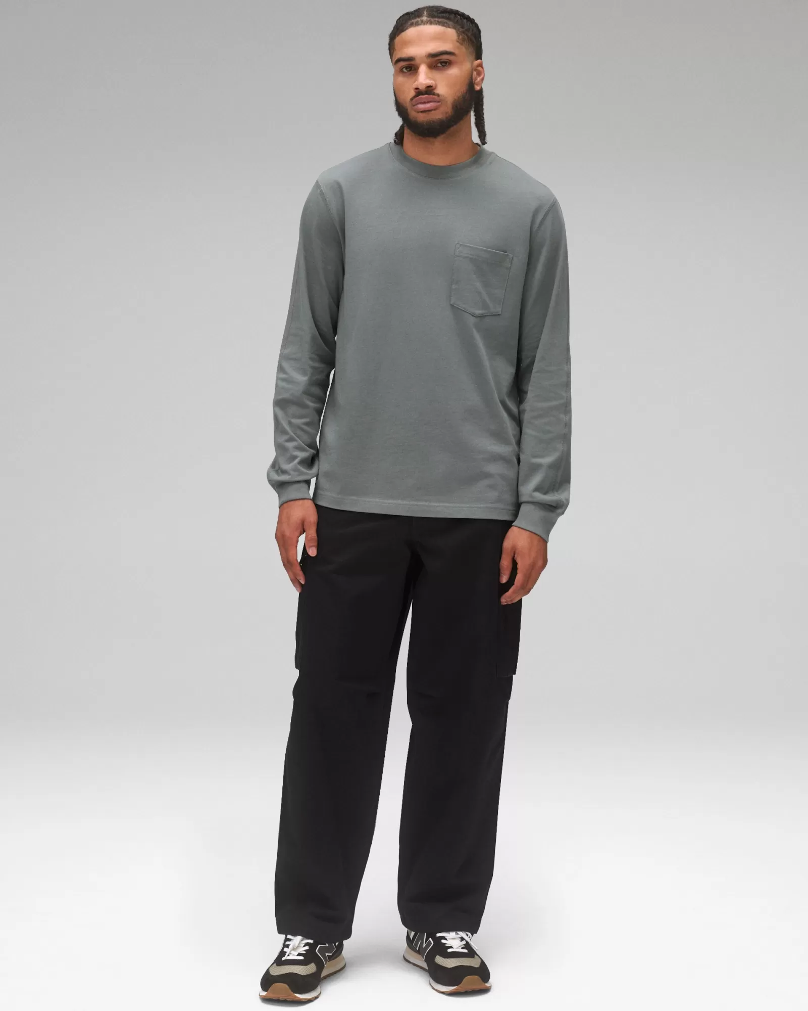 Reigning Champ Midweight Jersey Standard Pocket Long Sleeve