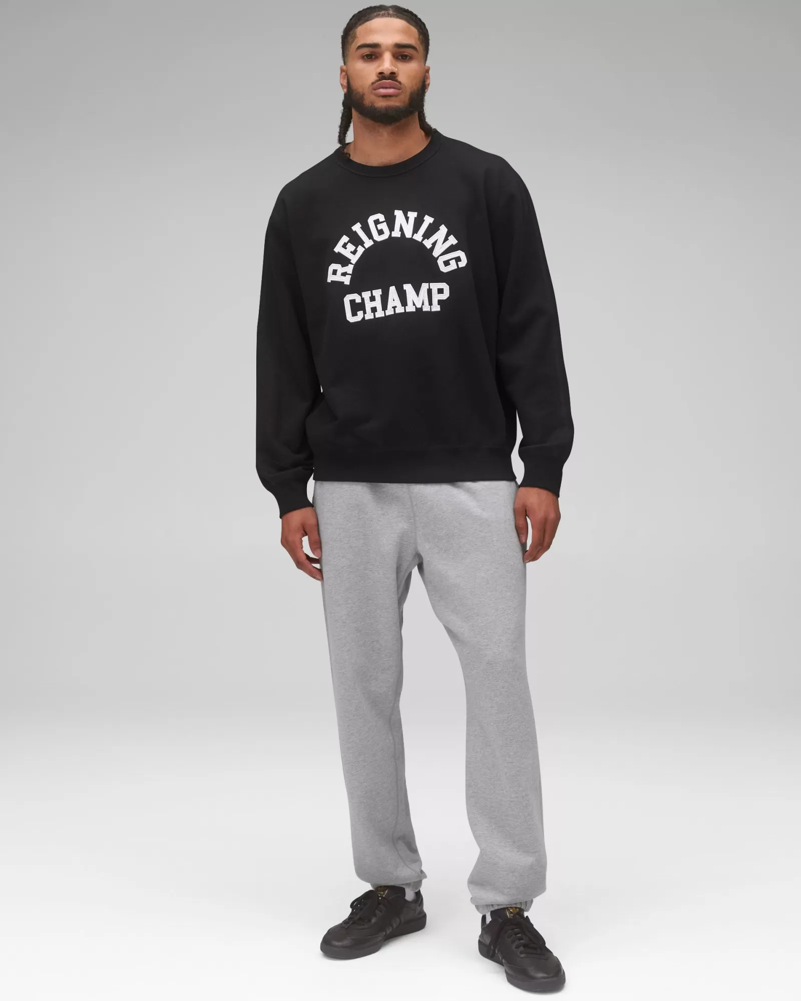 Reigning Champ Midweight Terry Arch Logo Crewneck