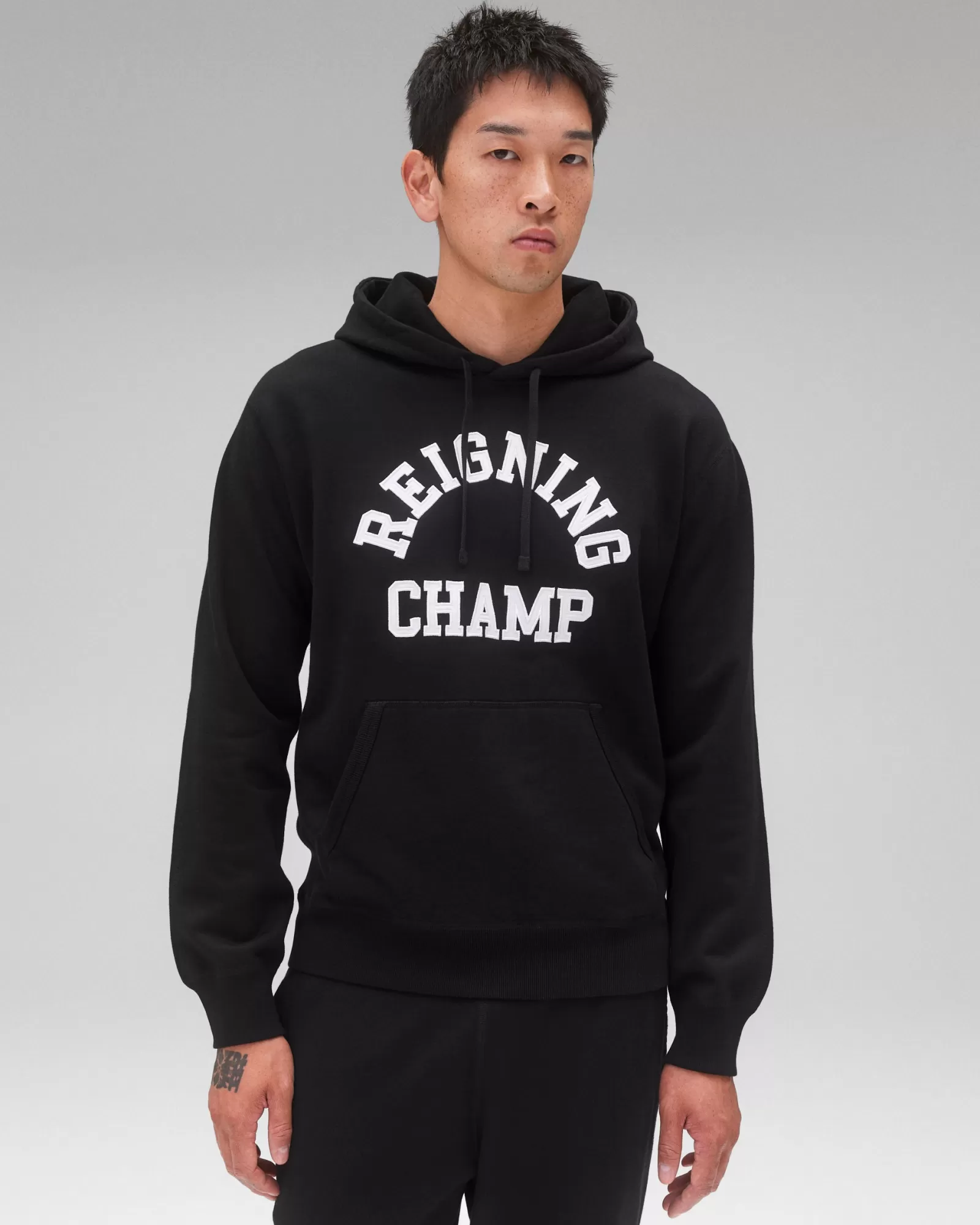 Reigning Champ Midweight Terry Arch Logo Hoodie