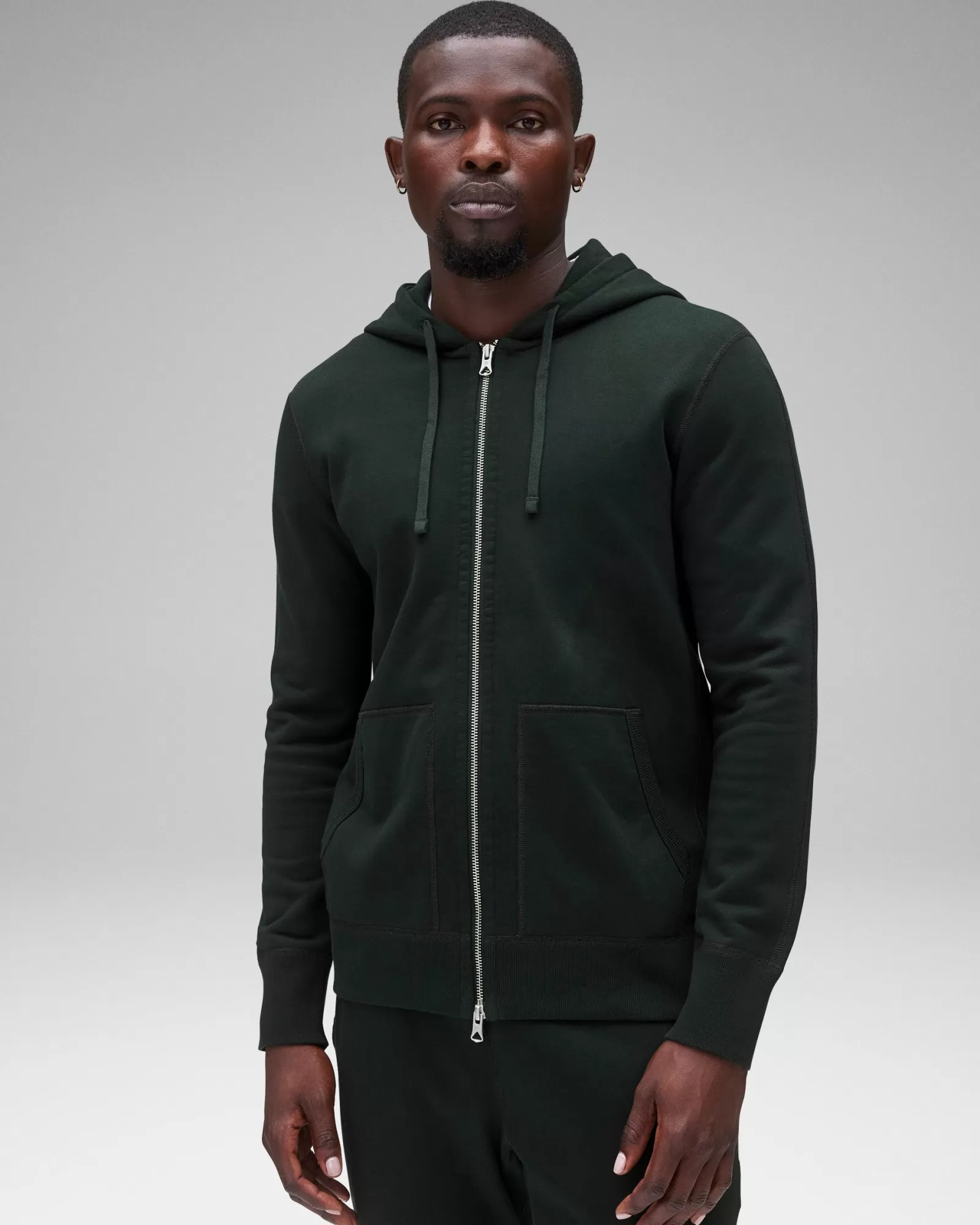 Reigning Champ Midweight Terry Slim Zip Hoodie