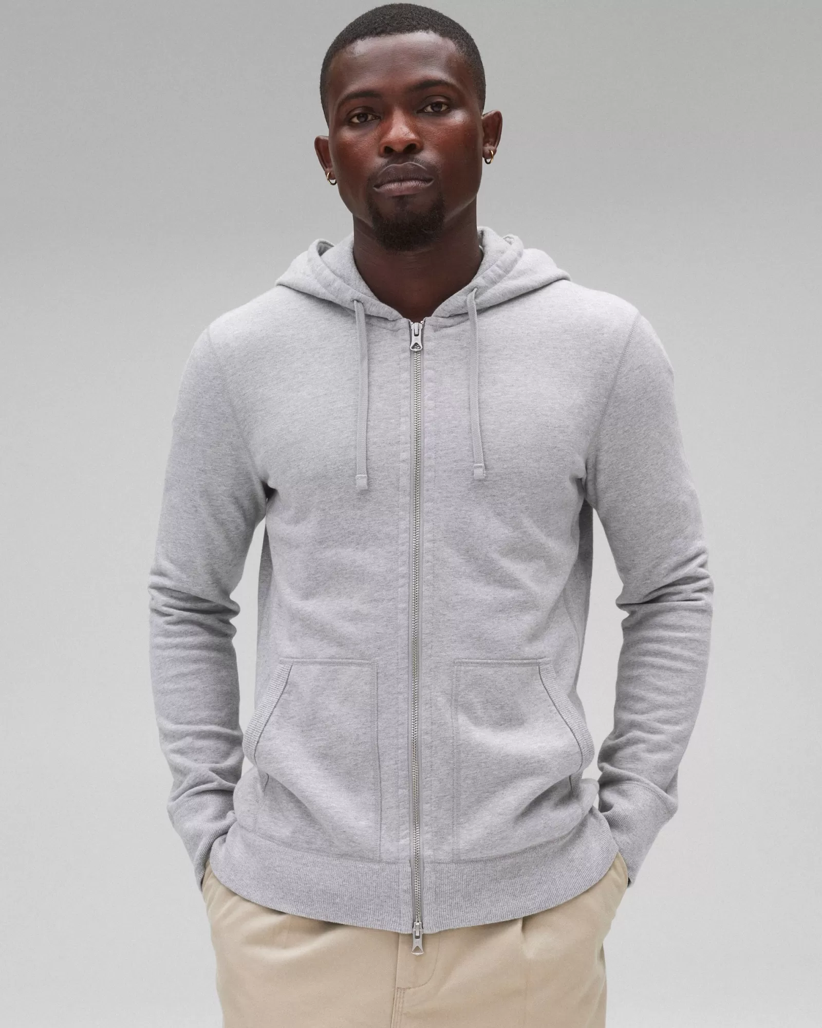 Reigning Champ Midweight Terry Slim Zip Hoodie