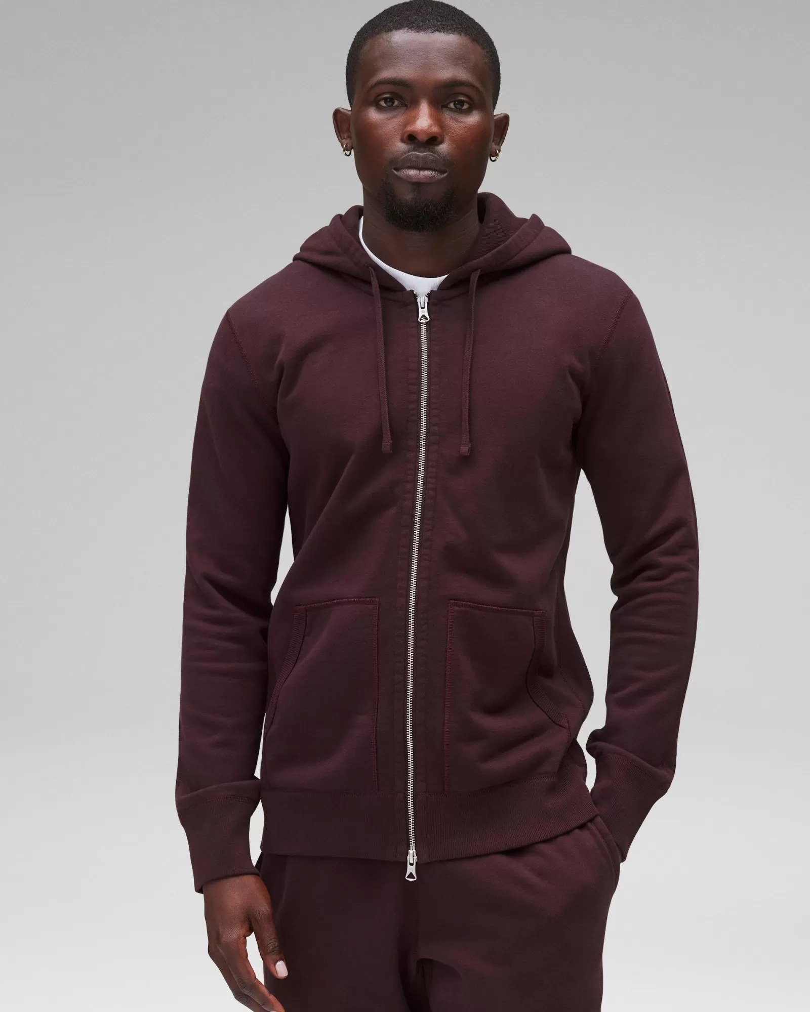 Reigning Champ Midweight Terry Slim Zip Hoodie