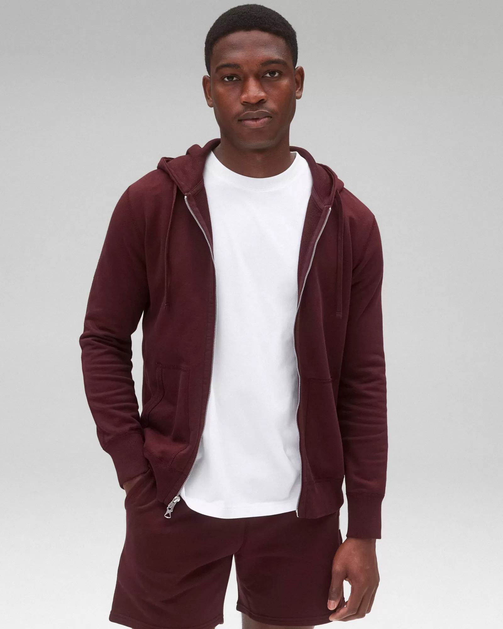 Reigning Champ Midweight Terry Slim Zip Hoodie