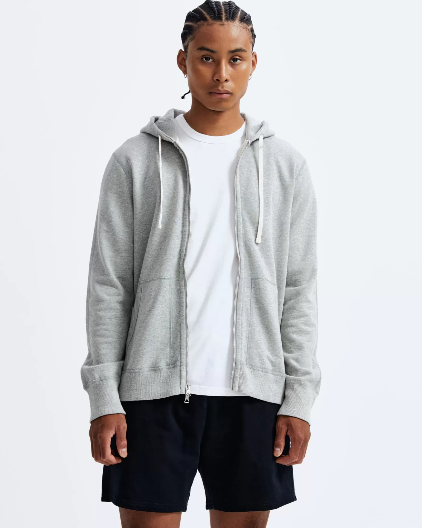 Reigning Champ Midweight Terry Slim Zip Hoodie