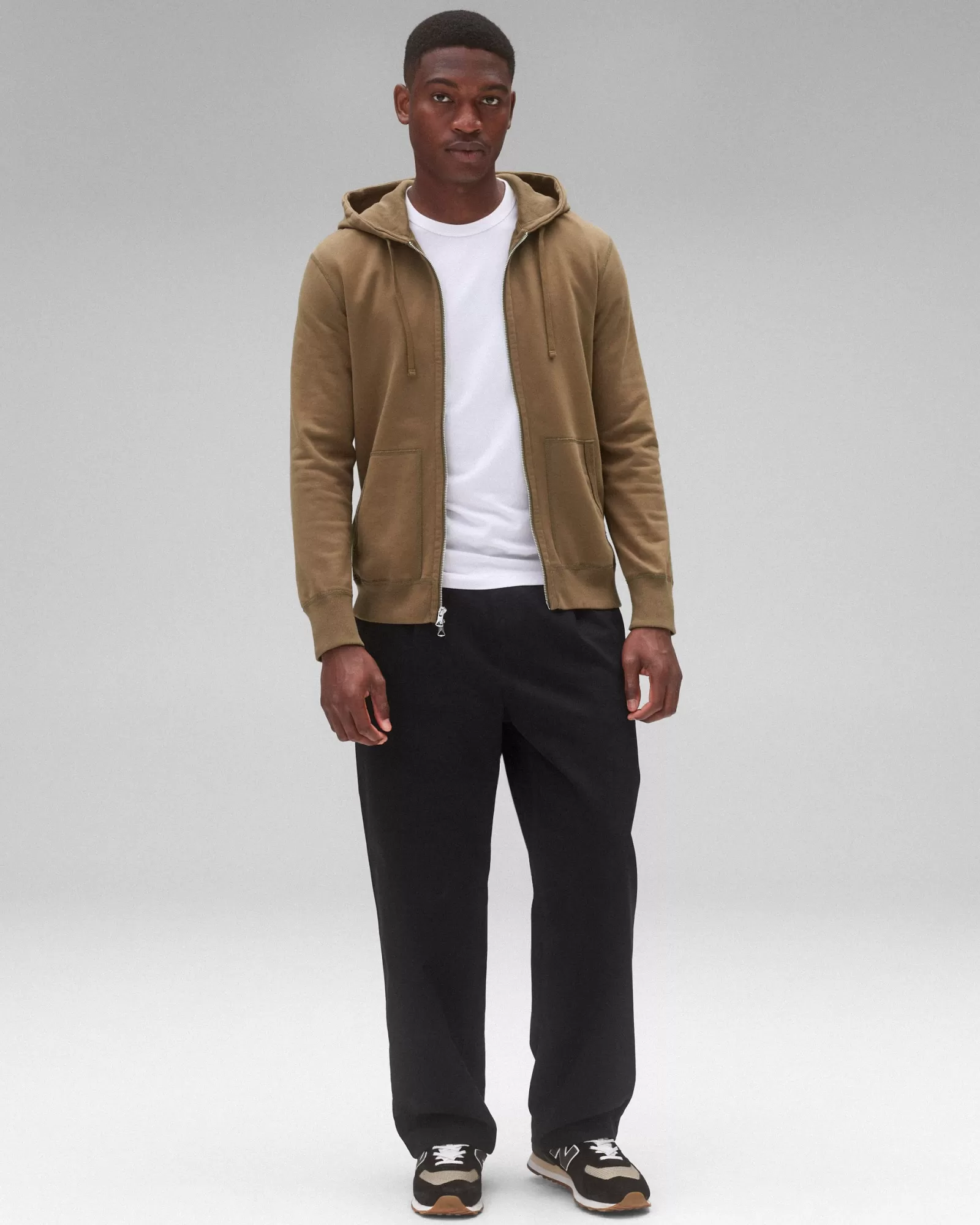 Reigning Champ Midweight Terry Slim Zip Hoodie