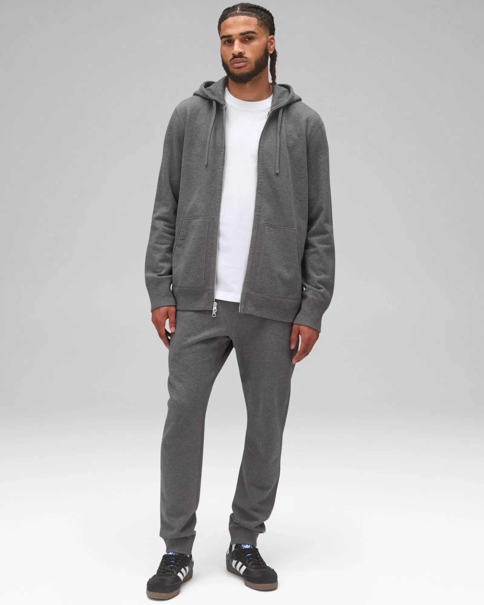 Reigning Champ Midweight Terry Slim Zip Hoodie