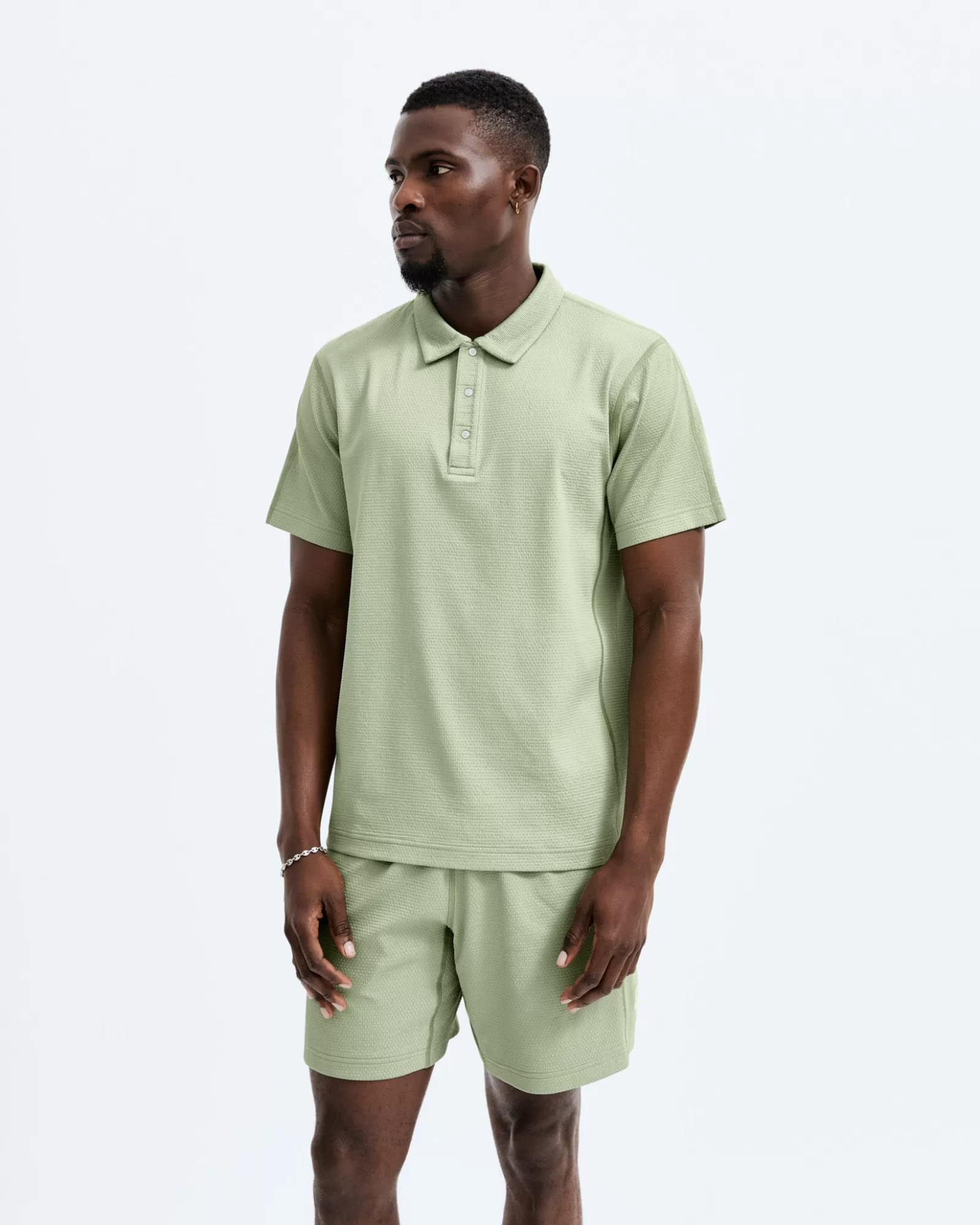 Reigning Champ Solotex Mesh Tiebreak Polo