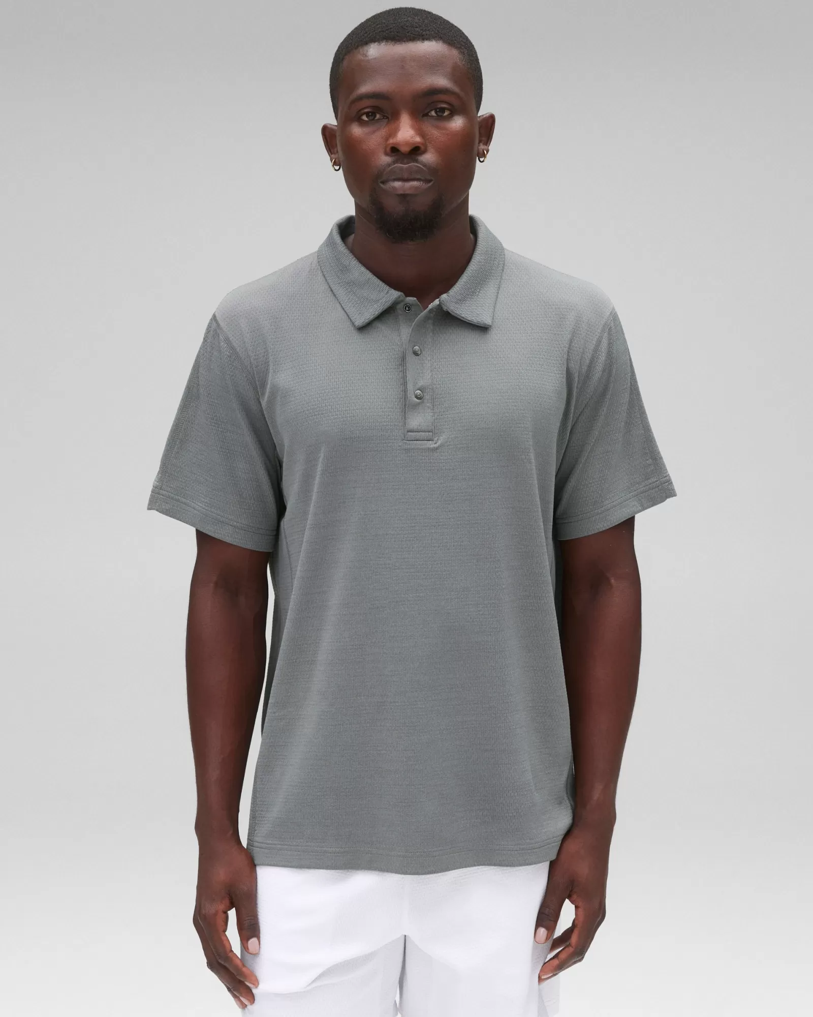 Reigning Champ Solotex Mesh Tiebreak Polo