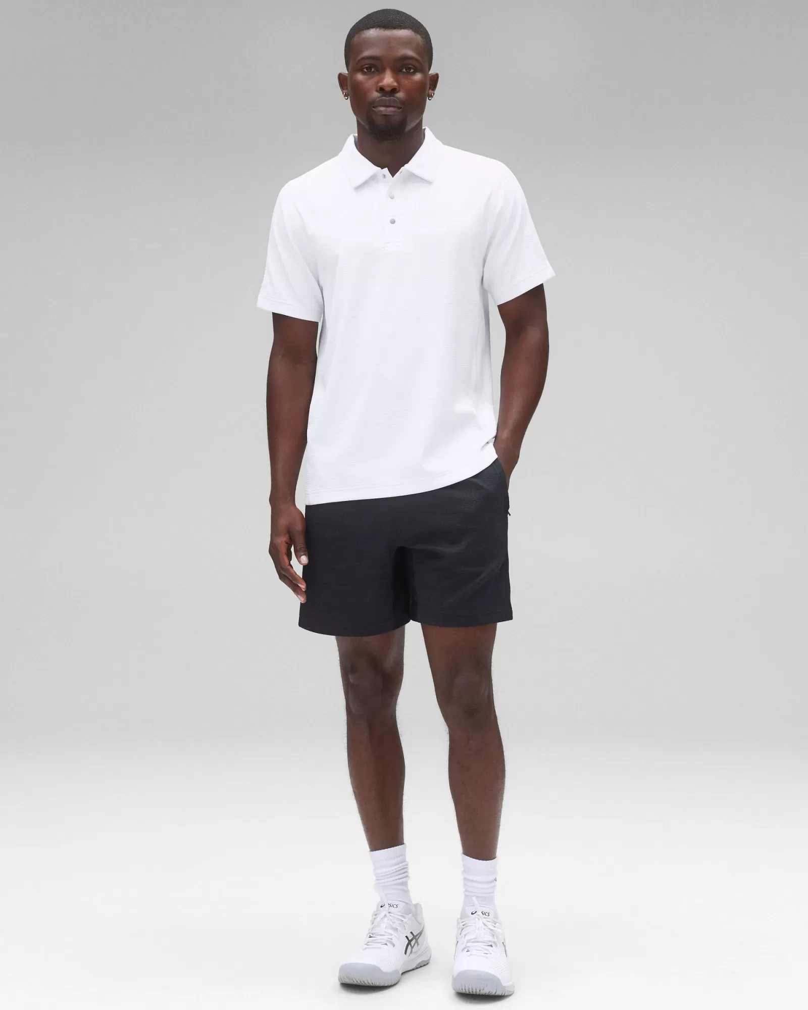 Reigning Champ Solotex Mesh Tiebreak Polo