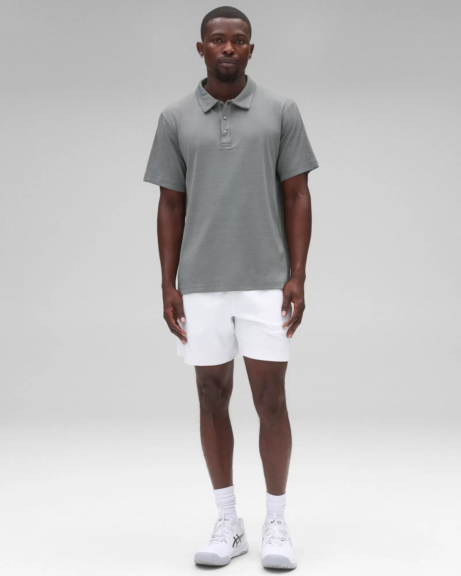 Reigning Champ Solotex Mesh Tiebreak Polo