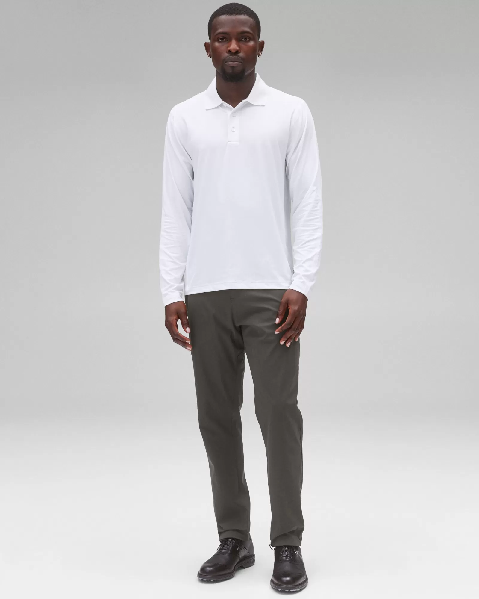 Reigning Champ Tech Pique Playoff Long Sleeve Polo